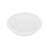 Box, To-Go, Asporto 24 Ounce, Microwavable Plastic, White, Round, 7.25 x 7.25 x 1.50 Inch, includes Clear Lid,50 - 1 EACH