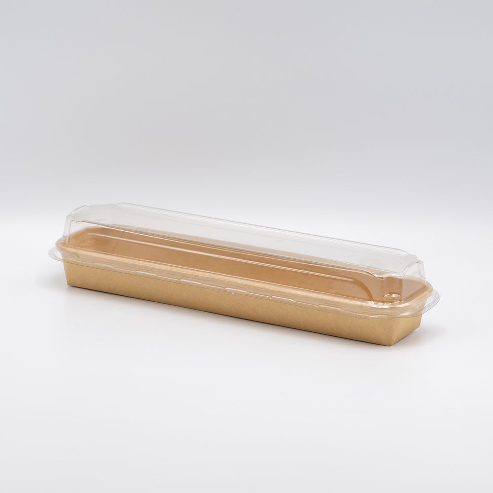 Trays, 12 x 3 x 1 Inch, Paper, Kraft, with Lid,200 - 1 EACH
