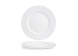 Plates, Monaco, 12.5 Inch, Porcelain, Round, Wide Rim,6 - 1 COUNT