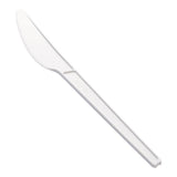Knives, Plastic, White, 6.5 Inch, Compostable PLA,1 - 50 COUNT