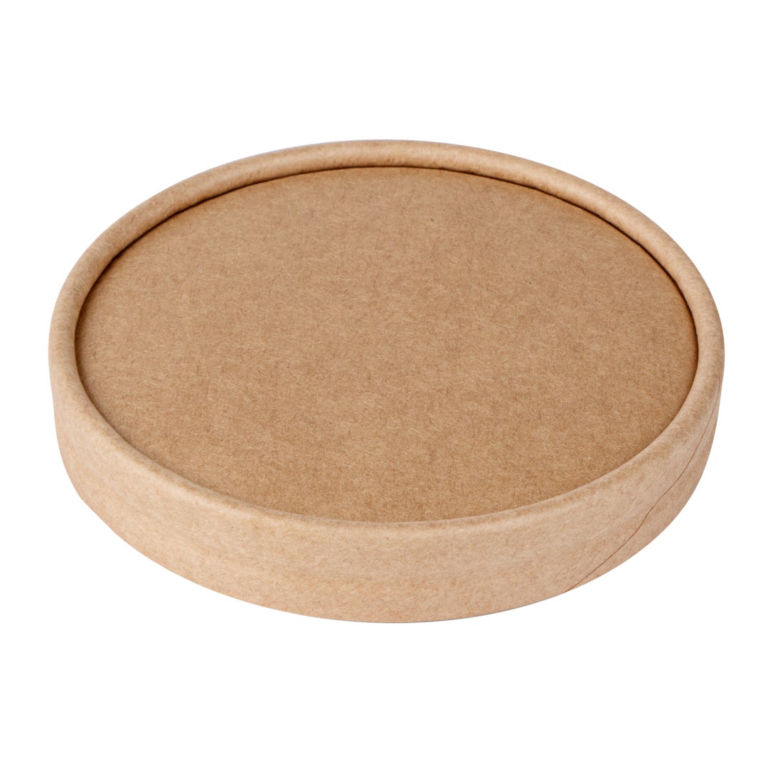 Lids, Flat, Paper, Kraft, for 8 Ounce Cups,1 - 50 COUNT