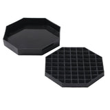 Tray, Drip, 5 Inch, Octagonal, Black, Plastic, with Removable Grate,1 - 1 EACH