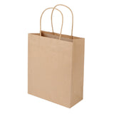 Bags, 7 x 3.25 x 9.5 Inch, Paper, Kraft, with Handles,1 - 100 COUNT