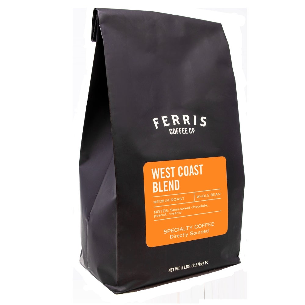 Coffee, Whole Bean, West Coast Blend,1 - 5 POUND