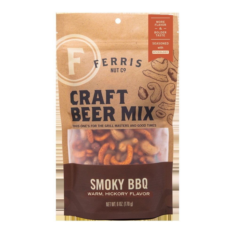 Snack Mix, Craft Beer, Smoky Barbeque, in Resealable Bag,12 - 6 OUNCE