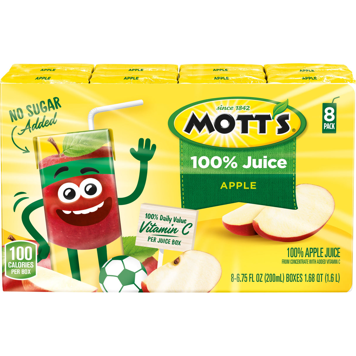 Juice Box, Apple, 100%, Shelf-Stable, Single-Serve,4 - 8 COUNT