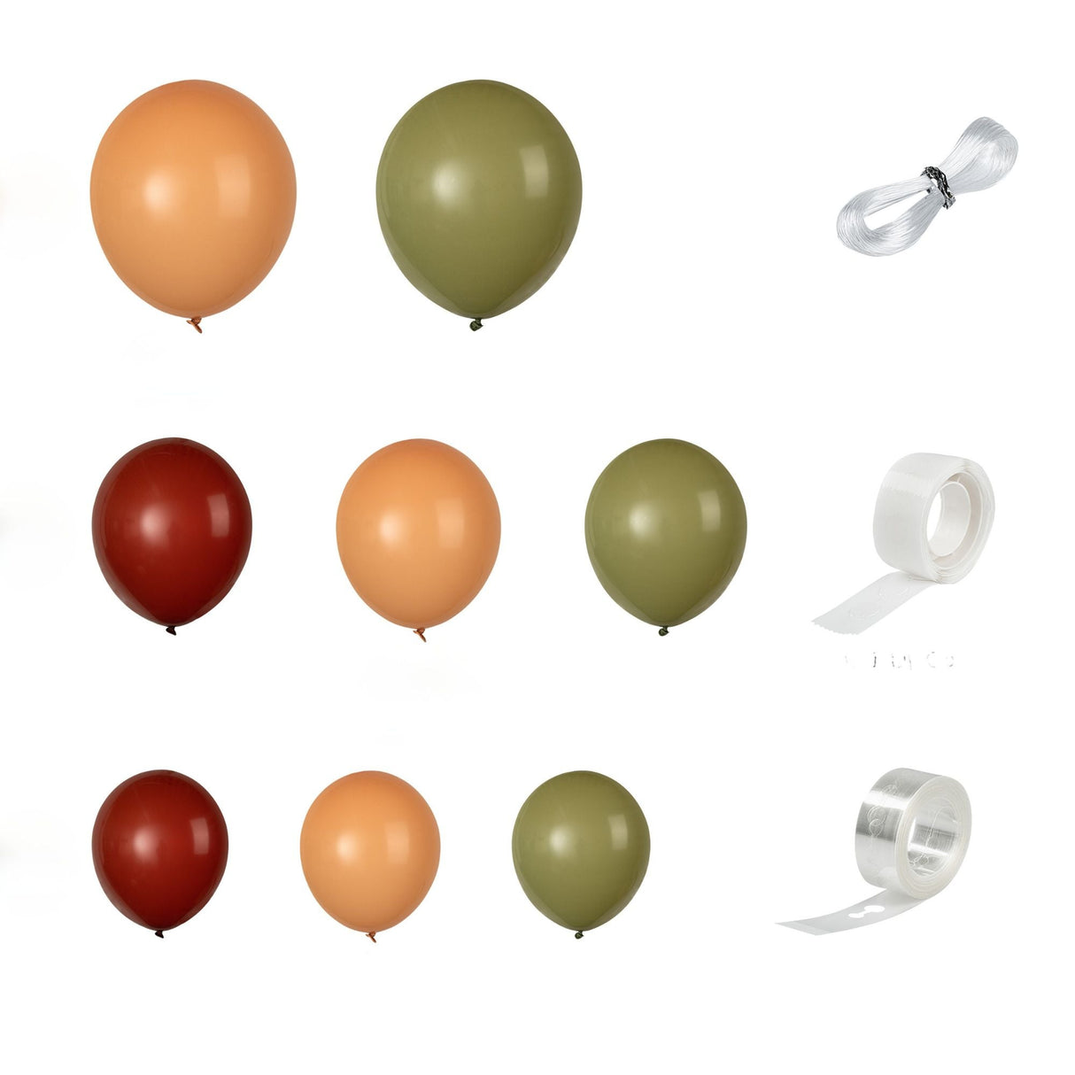 Balloon Kit, Arch & Garland, Balloonify 127 Piece, Brown/Beige/Green,1 - 1 EACH