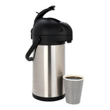Airpot, Beverage, 3 Liter, Pump Lever, Stainless Steel, 24 Hour Retention,1 - 1 EACH