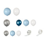 Balloon Kit, Arch & Garland, Balloonify 104 Piece, Metallic Blue/White/Silver,1 - 1 EACH