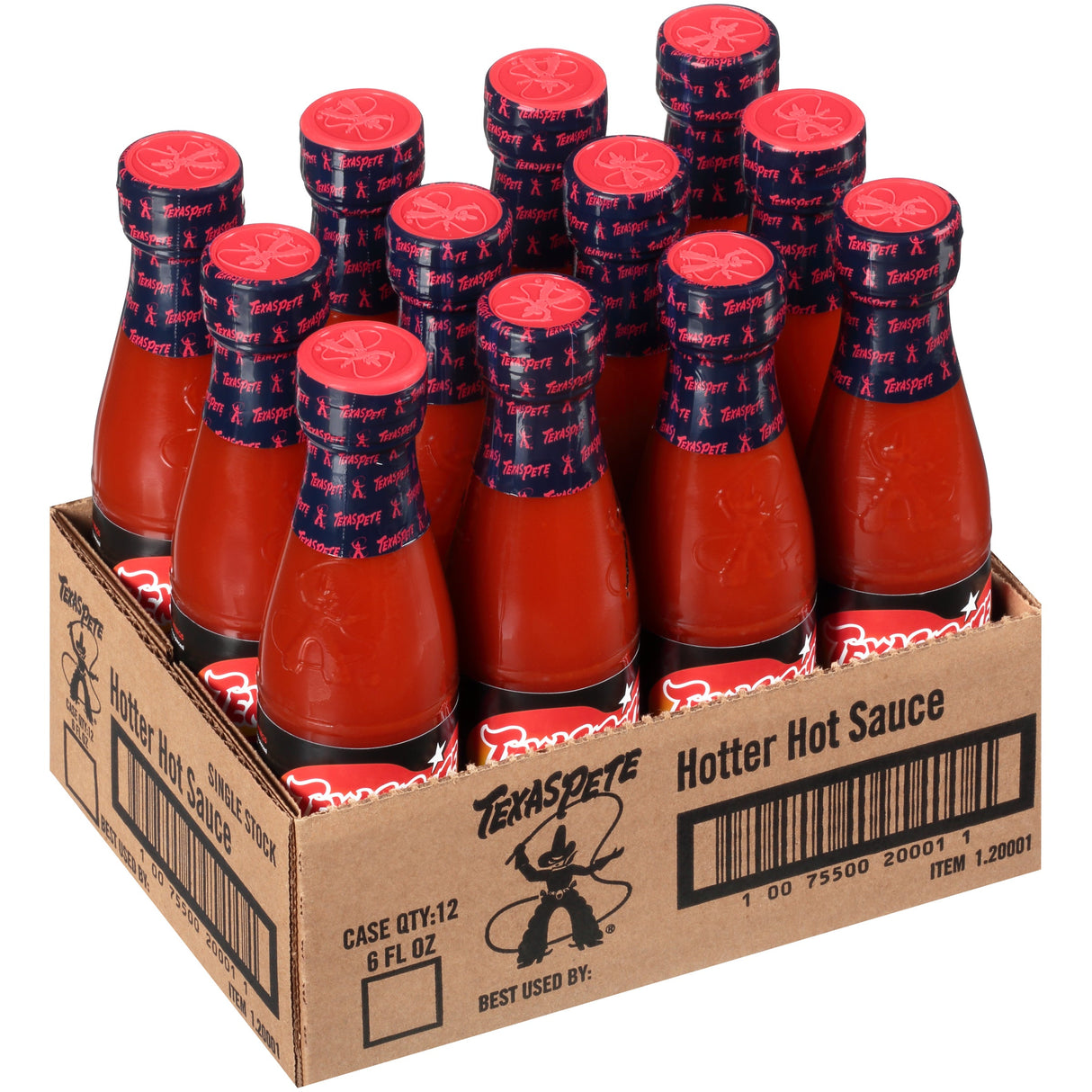 Sauce, Hot, Hotter, Shelf-Stable,12 - 6 FLUID