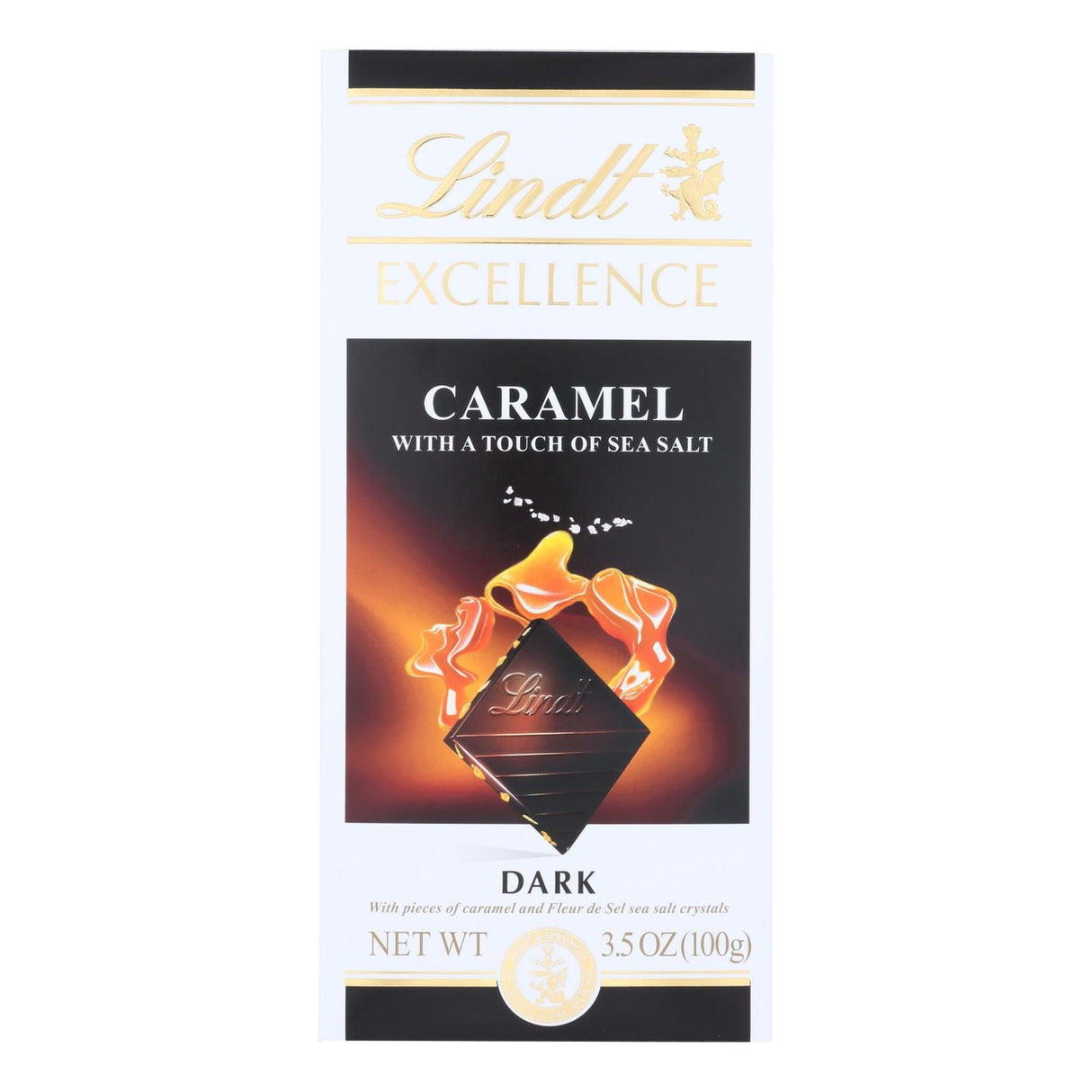 Chocolate Bars, Dark, Excellence, Caramel, contains Caramel Pieces & Salt Flakes,12 - 3.5 OUNCE