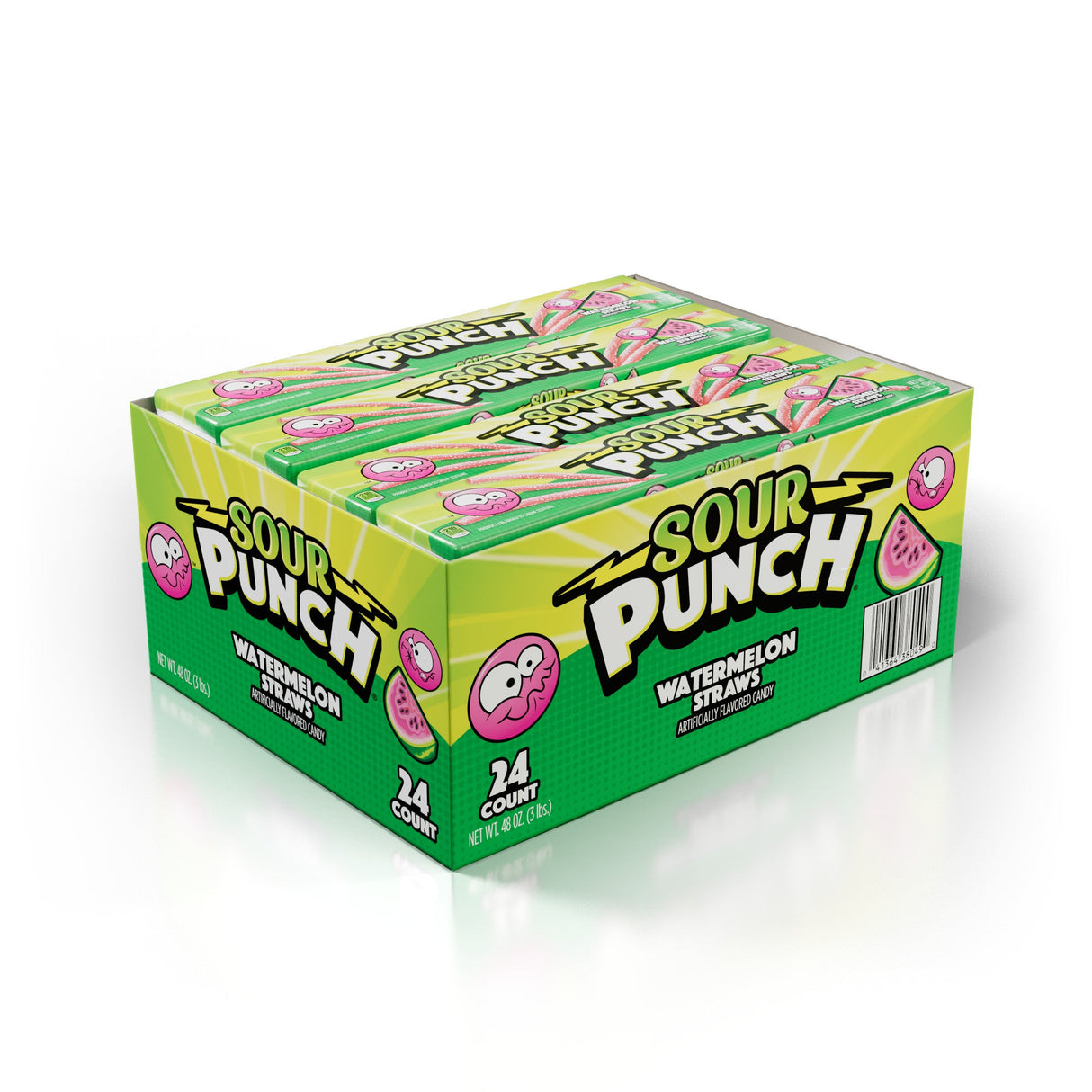 Candy Straws, Watermelon, 2 Ounce,12 - 24 COUNT