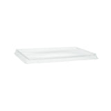 Lids, Cafe Vision, Plastic, Clear, Rectangular, PET, fits Medium Click Lock Containers,1 - 50 COUNT