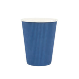 Cups, Coffee, 12 Ounce, Paper, Midnight Blue, Ripple Wall, 3.50 x 3.50 x 4.25 Inch,20 - 25 COUNT