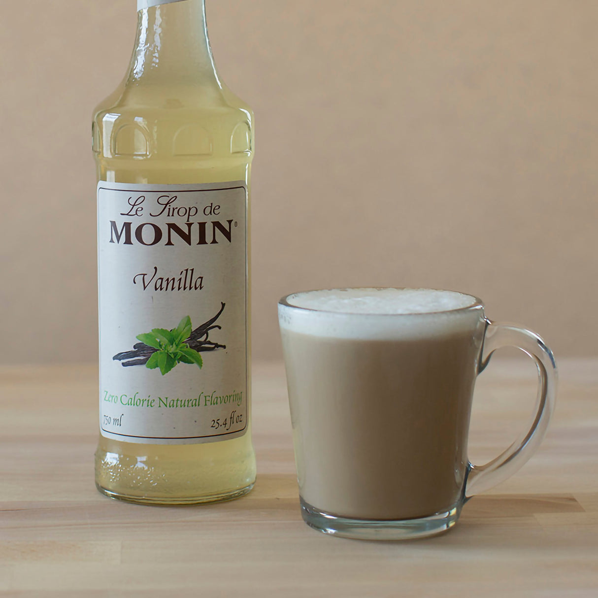 Beverage Syrup, Natural Vanilla, Plastic,4 - 1 LITER