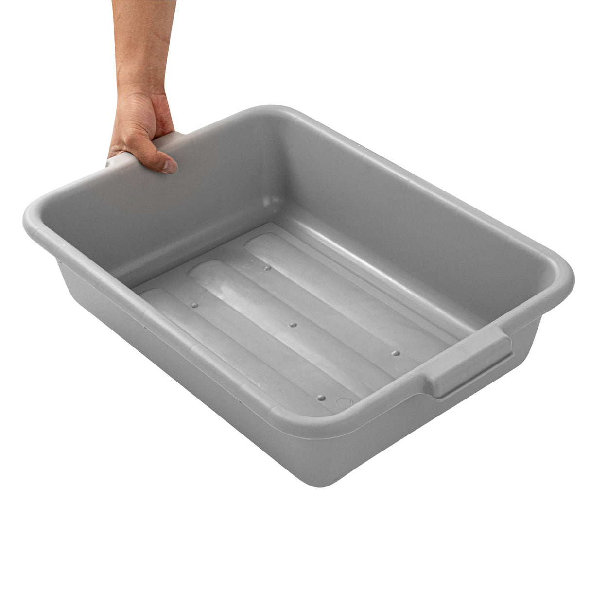 Box, Bus, RW Clean, Easy Grip, Gray, Plastic, 20 x 15 x 5 Inch,1 - 1 EACH