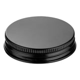 Jars, Candy & Snack, RW Base 2 Ounce, Clear, Plastic, with Black Aluminum Lid, Round, 2 x 2 x 1.25 Inch,100 - 1 COUNT