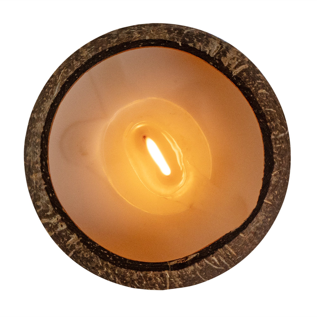 Candle, Bowl, Coco Casa, Pineapple Papaya, Coconut Shell, 4 x 4 x 2.75 Inch,1 - 1 EACH