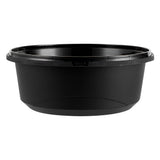 Bowls, Serving, Cater Tek 101 Ounce, Microwavable Plastic, Black, 9.75 x 9.75 x 4 Inch, includes Clear Lid, Round,25 - 2 PIECE
