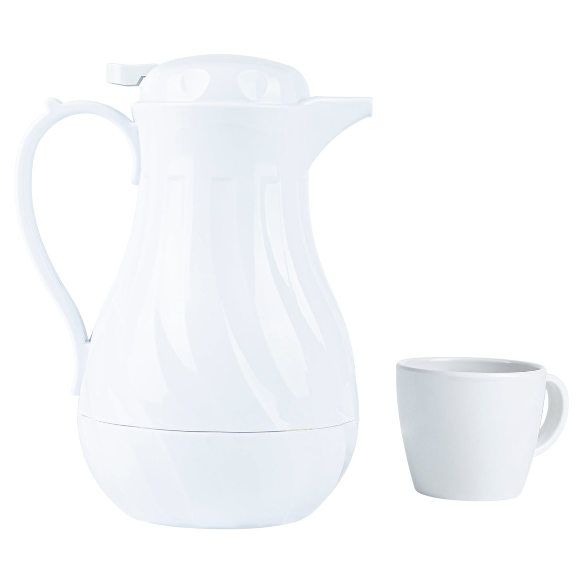Carafe, Thermal, 42 Ounce, White, Push-Button,10 - 1 EACH
