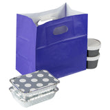 Bags, Take-Out, Bag Tek 11 x 7 x 11 Inch, Paper, Purple, Rectangular, with Handles,100 - 1 COUNT