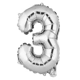 Balloon, Mylar, Balloonify 16 Inch, Number 3, Silver,1 - 1 EACH