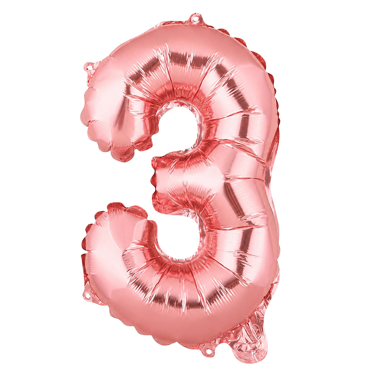 Balloon, Mylar, Balloonify 16 Inch, Number 3, Rose Gold,1 - 1 EACH