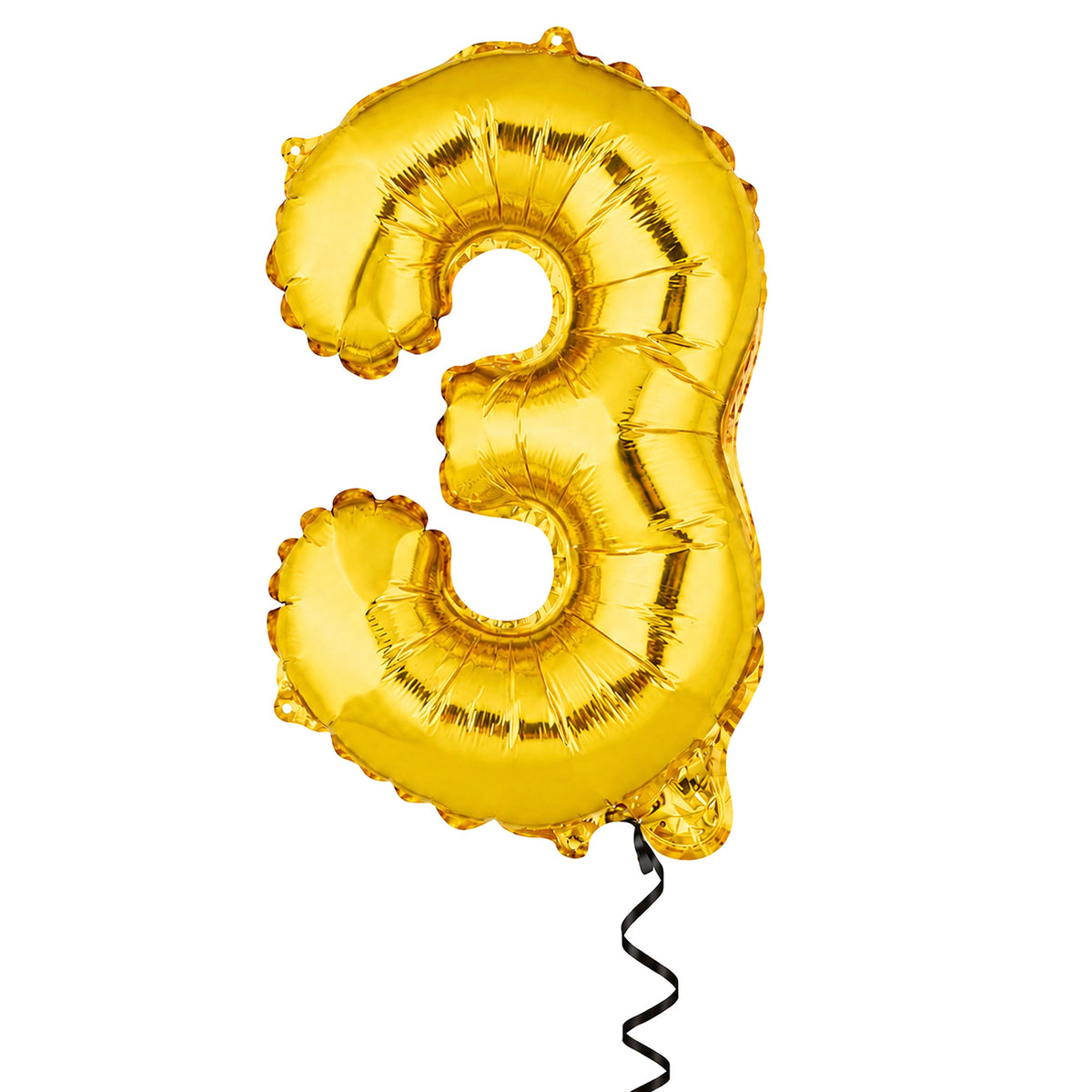 Balloon, Mylar, Balloonify 16 Inch, Number 3, Gold,1 - 1 EACH