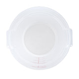 Containers, Food Storage, Met Lux 22 Quart, Round, Translucent, 12.25 x 12.25 x 15 Inch, with Red Volume Markers,10 - 1 EACH