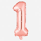 Balloon, Mylar, Balloonify 16 Inch, Number 1, Rose Gold,1 - 1 EACH