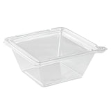 Bowls, Salad, Tamper Tek 48 Ounce, Plastic, Clear, 7.50 x 7.25 x 3.25 Inch, Square, with Lid, Tamper Evident,100 - 1 COUNT