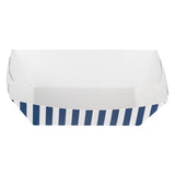 Boats, Bio Tek 4.25 x 2.75 x 1.50 Inch, Paper, Blue & White Stripe, 0.50 Pound, #50,50 - 1 EACH