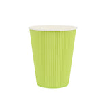 Cups, Hot, 12 Ounce, Paper, Eco Green, Ripple-Wall, 12 Ounce,1 - 500 COUNT