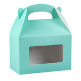 Boxes, Gable & Lunch, Bio Tek 8.50 x 4.75 x 5.50 Inch, Paper, Turquoise, with Window,25 - 1 EACH