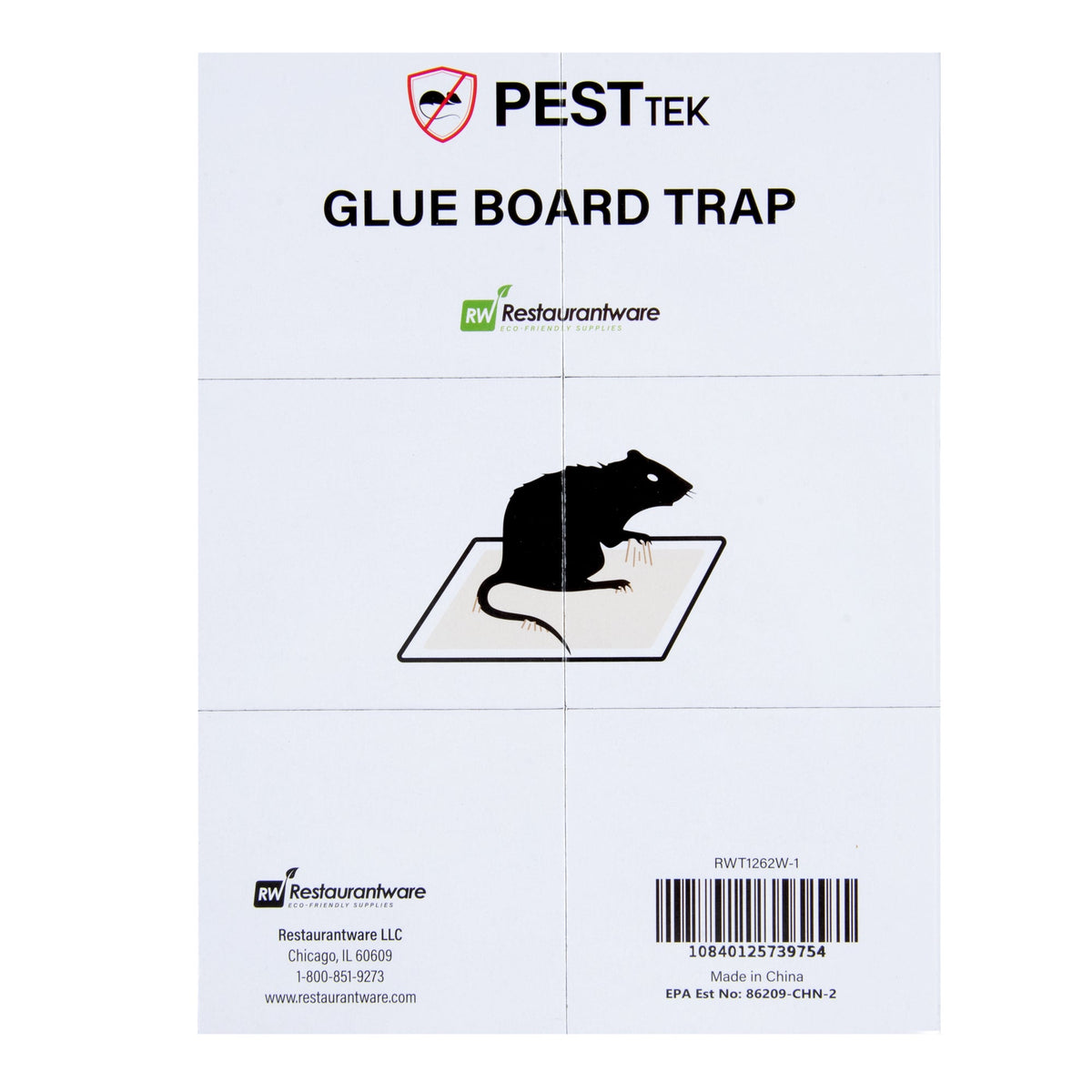 Mouse Traps, Rat/Snake/Roach, Pest Tek, Glue Board, Paper, 8.50 x 6.50 x 0.50 Inch,10 - 1 COUNT