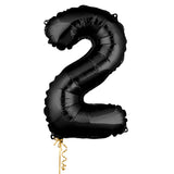 Balloon, Mylar, Balloonify 16 Inch, Number 2, Black,1 - 1 EACH