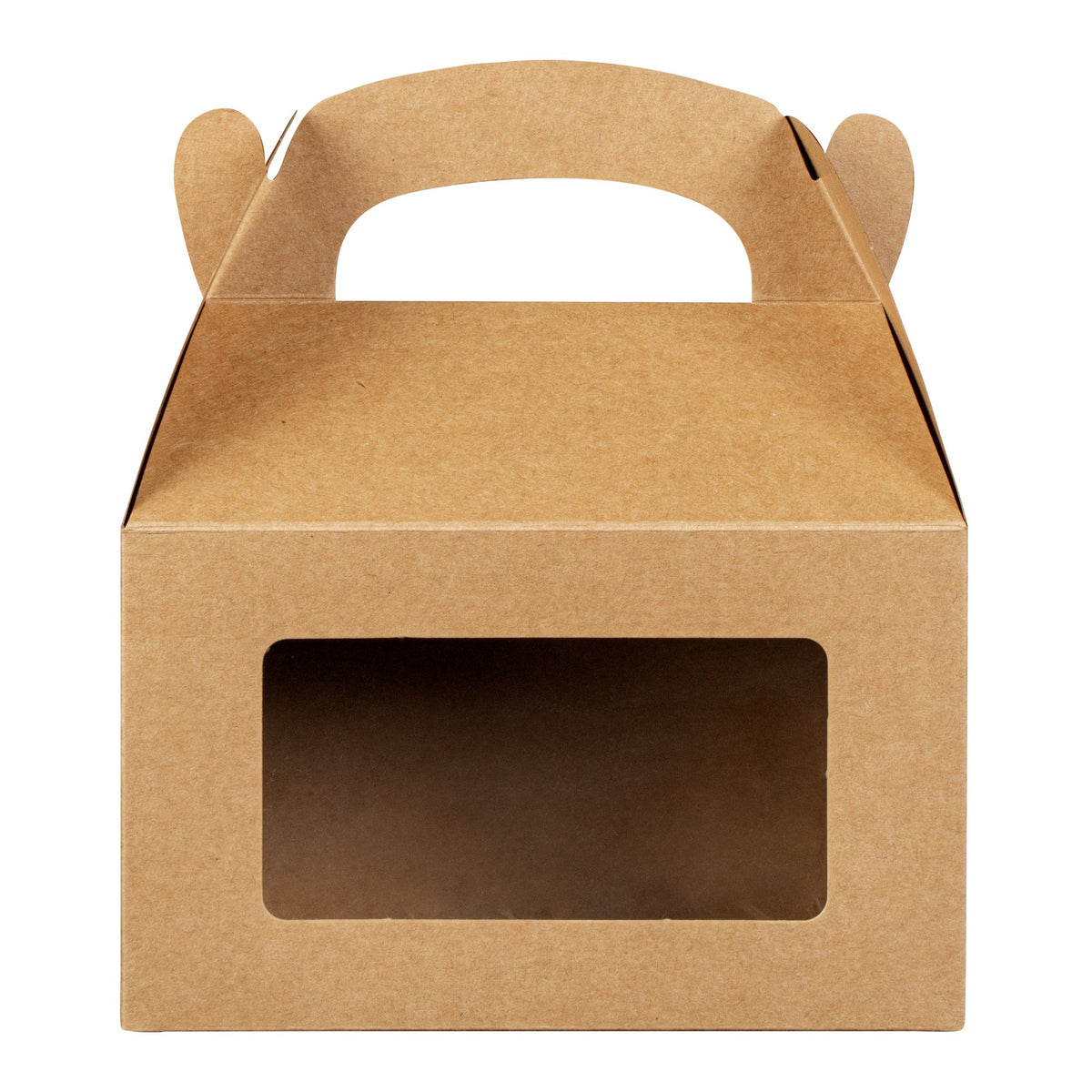 Boxes, Gable & Lunch, Bio Tek 6 x 3.50 x 3.50 Inch, Greaseproof Paper, Kraft, with Window,25 - 1 EACH