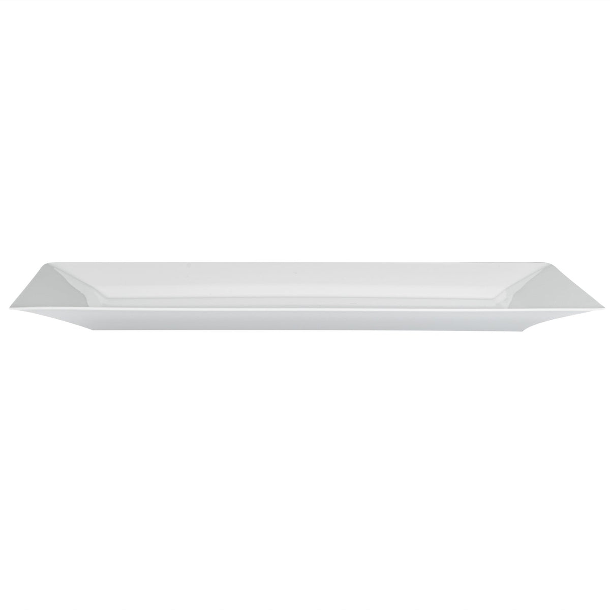 Plates, Moderna 9.50 x 6.25 x 0.50 Inch, Plastic, White, Rectangular,10 - 1 COUNT