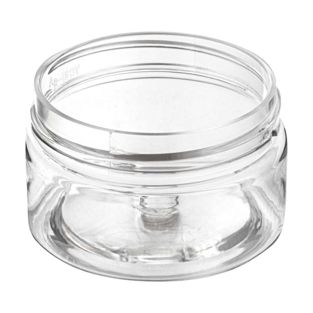 Jars, Candy & Snack, RW Base 1 Ounce, Plastic, Clear, with Silver Aluminum Lid, 2 x 2 x 1.25 Inch,10 - 1 EACH