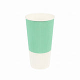Cups, Hot, 20 Ounce, Paper, Light Green, Ripple Wall,1 - 250 COUNT
