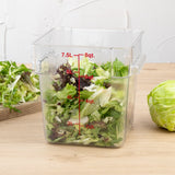 Pans, Food, 8 Quart, Square, 8.75 x 8.75 x 8.50 Inch Clear, Plastic,10 - 1 EACH