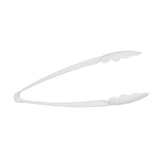Tongs, Scalloped, Cater Tek Heavy-Duty, 9 Inch, Plastic, White,10 - 1 COUNT