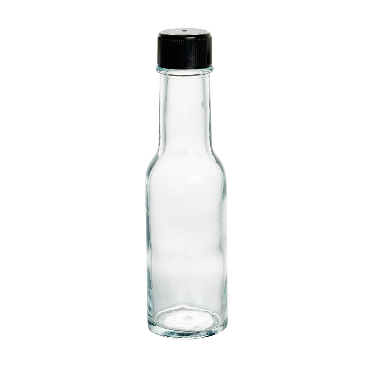 Bottles, Woozy, Vetri 3 Ounce, Glass, 1.50 x 1.50 x 6 Inch, Black Cap,10 - 1 COUNT