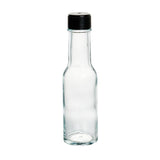 Bottles, Woozy, Vetri 3 Ounce, Glass, 1.50 x 1.50 x 6 Inch, Black Cap,10 - 1 COUNT