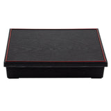 Box, Japanese Style Bento 6-Compartment, 10.75 x 8.25 x 2.25 Inch, Plastic, Black & Red, ABS,1 - 1 EACH