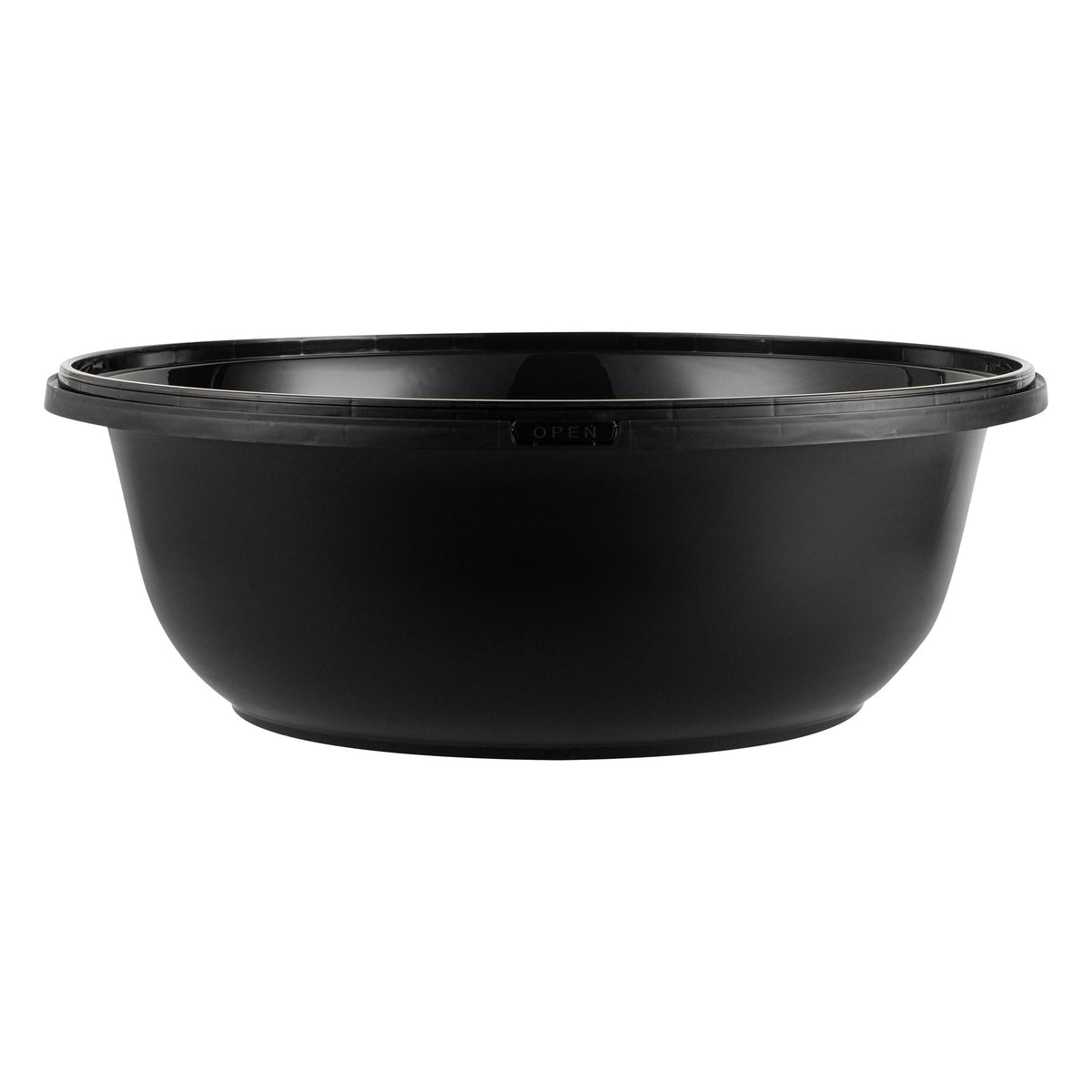 Bowls, Serving, Cater Tek 169 Ounce, Microwavable Plastic, Black, 11.75 x 11.75 x 4.50 Inch, includes Clear Lid, Round,25 - 2 PIECE