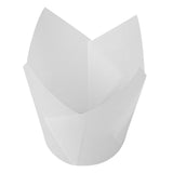 Cups, Baking, Panificio 3.50 Ounce, Greaseproof Paper, White, Tulip,50 - 1 COUNT
