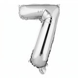 Balloon, Mylar, Balloonify 16 Inch, Number 7, Silver,1 - 1 EACH