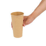 Cups, Hot, 20 Ounce, Paper, Unbleached, Single Wall,1 - 250 COUNT
