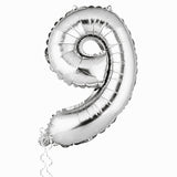Balloon, Mylar, Balloonify 16 Inch, Number 9, Silver,1 - 1 EACH